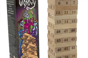 Настільна гра розважальна Strateg Wonky джангу російською мовою в коробці 28х8,2х8,2 см 30358