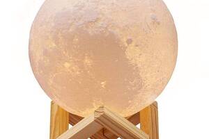 Настольная беспроводная лампа-ночник Луна 3D Moon Lights Lamp SBTR 15cм (ML-15)