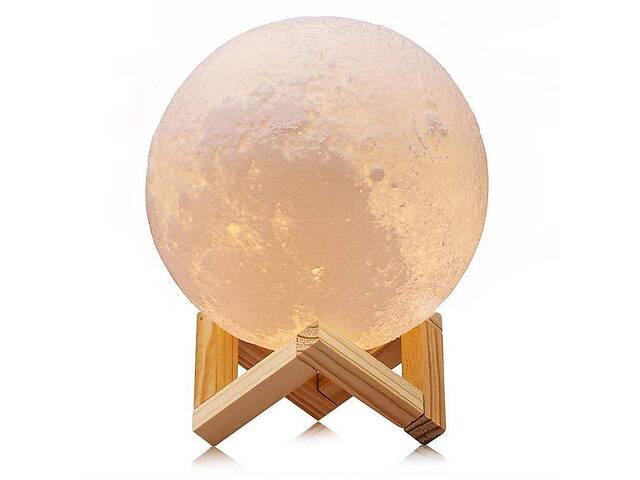 Настольная беспроводная лампа-ночник Луна 3D Moon Lights Lamp SBTR 15cм (ML-15)