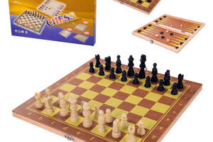 Настольная игра Шахматы 3в1 Bambi 623A шахматы шашки нарды