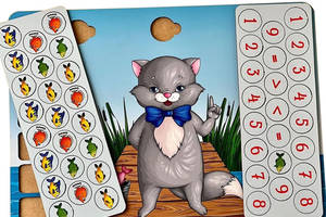 Настольная игра 'Ученый котик' Ubumblebees ПСД237 PSD237 математика больше-меньше