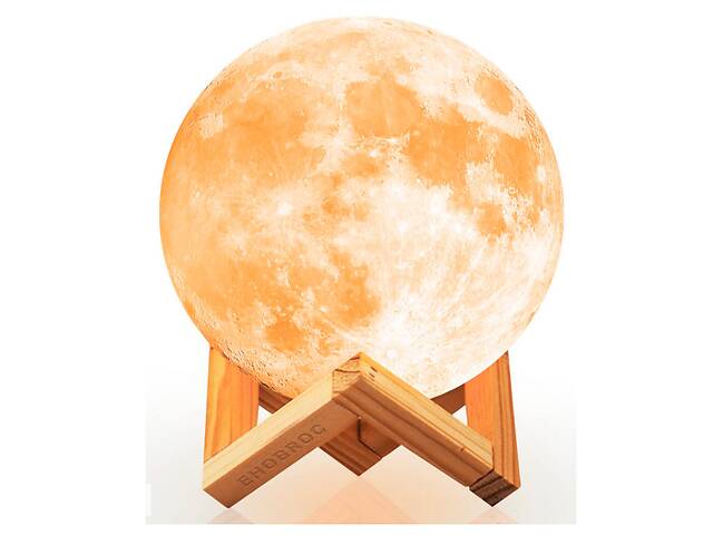 Настольный светильник-ночник Луна Лунный Свет 16 цветов 3D MOON LAMP Touch Control 15 см (7289)