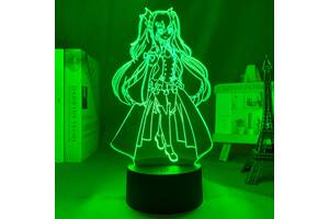 Настольный светильник-ночник Шиноа Хиираги Shinoa Hiragi Последний серафим Owari no Seraph 16 цветов USB (20979) Biow...