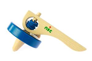 nic Игра деревянная Юла (синяя)