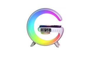 Ночник CNV RGB 3в1 + Bluetooth колонка и беспроводная зарядка G63 Smart Small White N