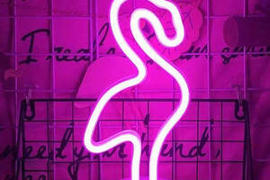 Ночник неоновый лампа светильник Фламинго розовый SWF