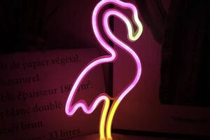 Ночник неоновый лампа светильник SWF Фламинго разноцветный