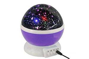 Ночник-светильник звездного неба Star Master шар Фиолетовый