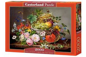 Пазлы Castorland 'Натюрморт с цветами и корзиной с фруктами' 2000 элементов 92 х 68 см C-200658