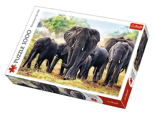 Пазлы Trefl 'Африканские слоны' 1000 элементов 68х48 см 10442