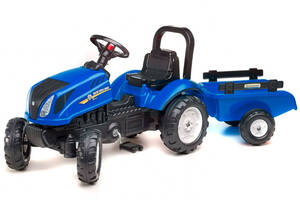 Педальный трактор для детей с прицепом Holland New Falk IG31855