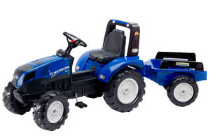 Педальный трактор для детей с прицепом New Holland Falk IG31856