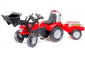 Педальный трактор для детей с прицепом и ковшом Maccormick Falk IG31854
