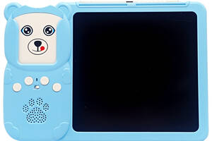 Планшет для рисования LCD Writing Tablet + озвученная азбука Монтессори Bambi Y5-1AB 112 карт Синий