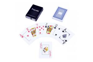 Пластикові карти покеру PlayGame Poker Club IG-6010, 54 шт. (Синій)