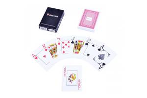 Пластиковые карты 'Покер' PlayGame Poker Club 54 шт IG-6010 Красная рубашка