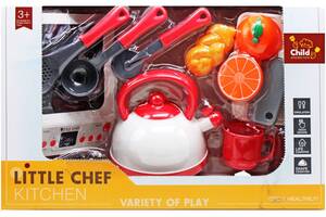 Плита на батарейках Little Chef с продуктами и посудой MIC (BC9004)