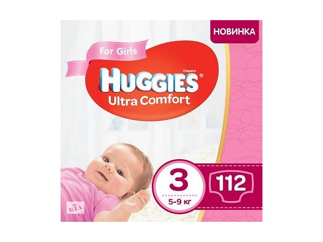 Подгузник Huggies Ultra Comfort 3 Box для девочек (5-9 кг) 112 шт (5029053547824)