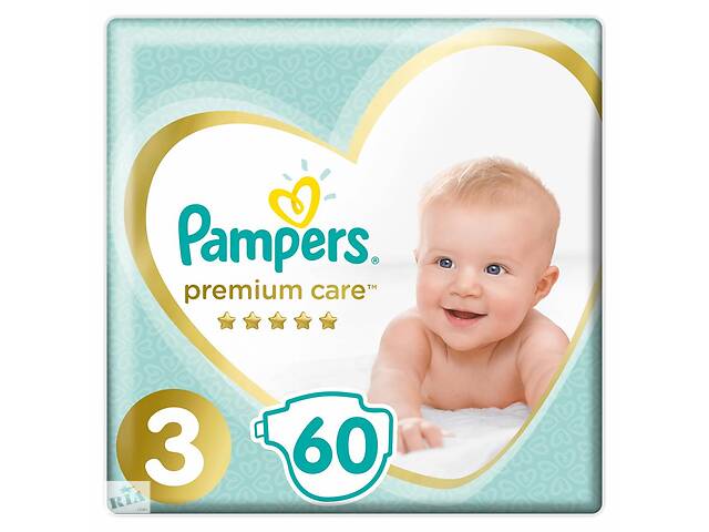 Подгузник Pampers Premium Care Midi Размер 3 (6-10 кг), 60 шт (4015400274780)