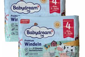 Подгузники Babydream Premium 4 Maxi 8-14 кг 80 шт.