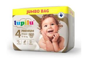 Подгузники Lupilu Premium JUMBO BAG Maxi 4 8-16 кг 92 шт