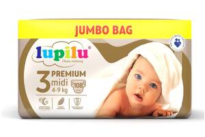 Подгузники Lupilu Premium JUMBO BAG Midi 3 4-9 кг 108 шт