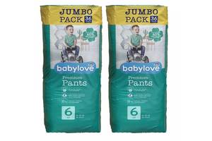Подгузники-трусики Babylove Premium 6 xxl JUMBOPACK 18-30 кг 72 шт