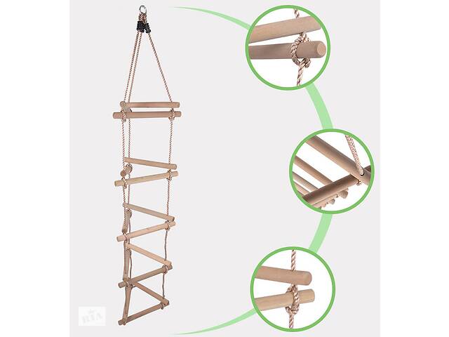 Подвесная лестница WCG треугольная для детской площадки Купи уже сегодня!