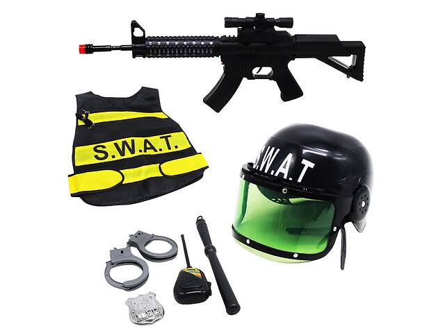 Полицейский набор в сумке SWAT 7 элем MIC (HT-C)