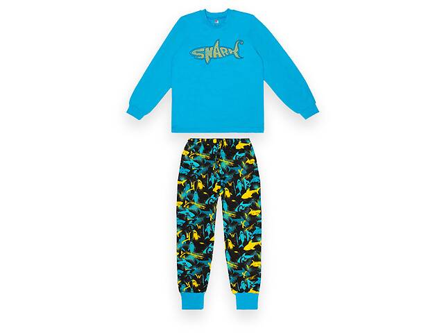 Пижама детская для мальчика GABBI Shark Бирюзовый на рост 122 (13335)