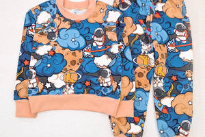 Пижама детская футер с начесом Dexter`s astronaut 122 см темно-синий (131737069149)