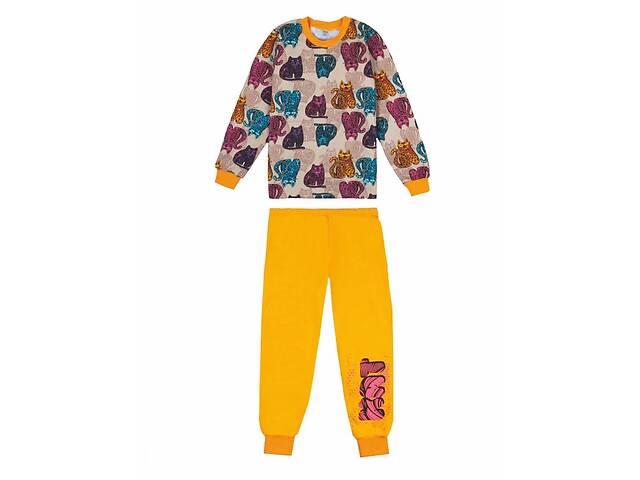 Пижама детская хлопковая для девочки GABBI PGD-21-22 Желтый на рост 122 (13058)