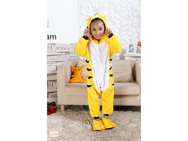 Пижама детская Kigurumba Тигр S - рост 105 - 115 см Желтый с белым (K0W1-0051-S)