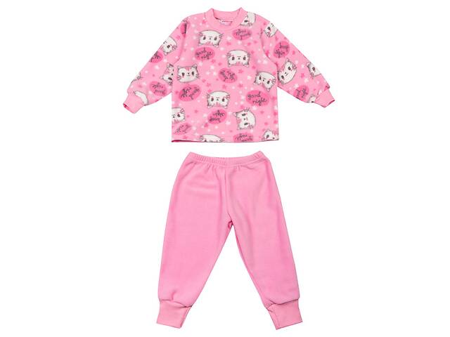 Пижама детская теплая флисовая для девочки GABBI PGD-23-3 Розовый на рост 80 (13834)