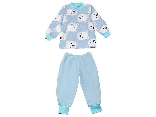 Пижама детская теплая флисовая для девочки GABBI PGM-23-4 Голубой на рост 80 (13835)