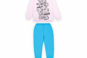 Пижама детская теплая хлопковая для девочки GABBI PGD-20-5 Сиреневый на рост 122 (12454)