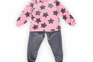Пижама детская теплая хлопковая для девочки GABBI PGM-23-3 Розовый на рост 128 (13864)