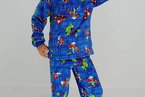 Пижама детская зимняя Triko Супергерои 152 см Синий (88537450-4)