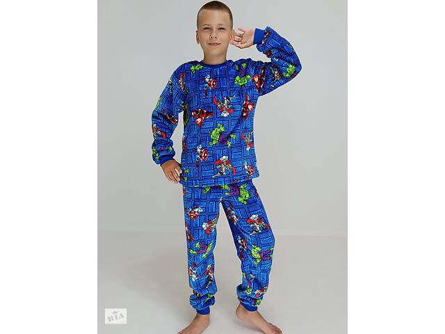 Пижама детская зимняя Triko Супергерои 152 см Синий (88537450-4)