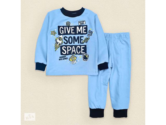 Пижама Dexter`s детская с начесом для мальчиков space 122 см голубой (131558368523)