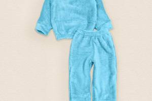 Пижама Dexter`s детская теплая из плюша однотонная blue 134 см голубой (131554068492)
