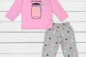 Пижама Dexter`s футер have a nice dream 86 см розовый серый (131367037139)