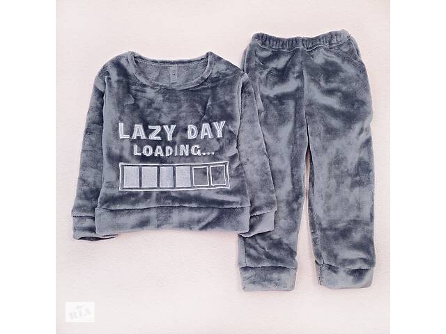Пижама Dexter`s велсофт lazy day 98 см серый (131766269232)