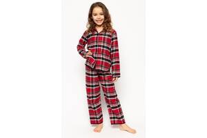 Пижама для девочки Cyberjammies Windsor 5939 2-3 года/98см Красный в клетку (5051877414426)