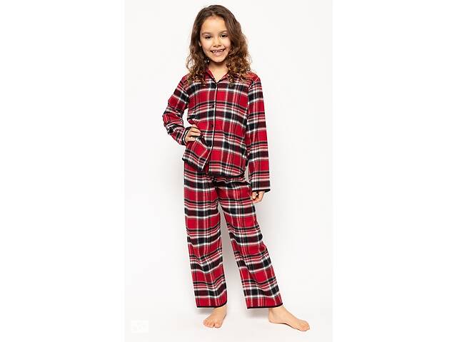 Пижама для девочки Cyberjammies Windsor 5939 2-3 года/98см Красный в клетку (5051877414426)