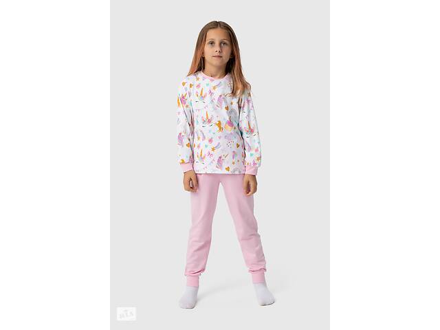Пижама для девочки Три Феї Единорожка 134 см Розовый (2000990098061)