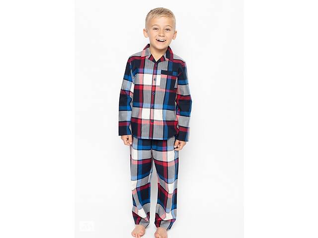 Пижама для мальчика Cyberjammies Archie 6653 2-3 yrs/98 см Синий в клетку (5051877392304)