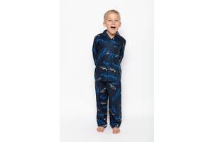 Пижама для мальчика Cyberjammies Archie 6654 4-5 yrs/110 см Синий с принтом автомобиля (5051877392373)