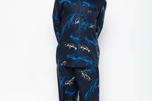 Пижама для мальчика Cyberjammies Archie 6654 4-5 yrs/110 см Синий с принтом автомобиля (5051877392373)