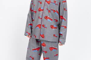 Пижама для мальчика Cyberjammies Frankie 6617 4-5 yrs/110 см Серый с принтом пожарной машины (5051877370036)